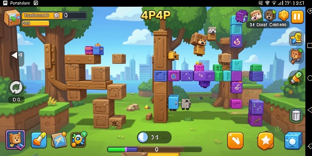 Tampilan gameplay seru dari 4P4P yang menantang.