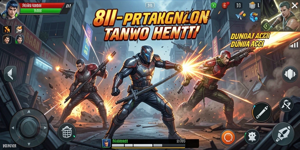 Screenshot gameplay 8II menampilkan aksi pertarungan yang mendebarkan.