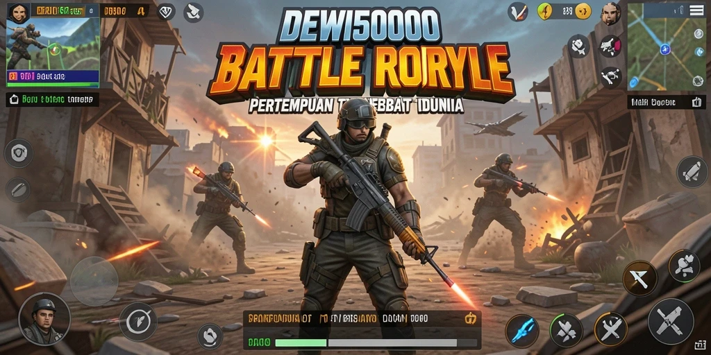 Gameplay seru DEWI5000 dalam pertempuran Battle Royale.