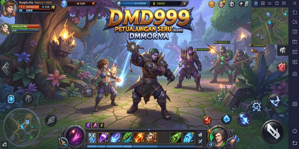 Menampilkan pertempuran epik dalam dunia MMORPG DMD999.