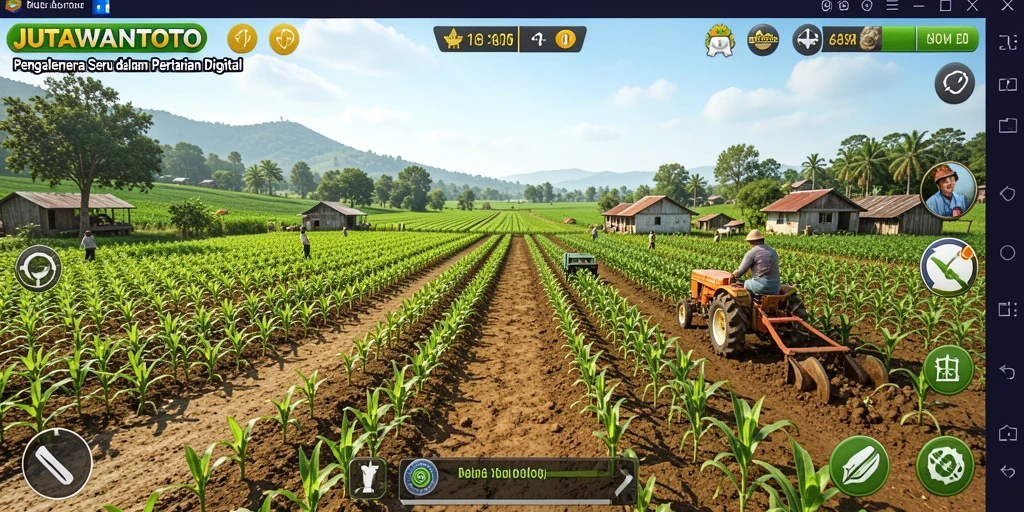 Tampilan gameplay seru JUTAWANTOTO saat mengelola pertanian.