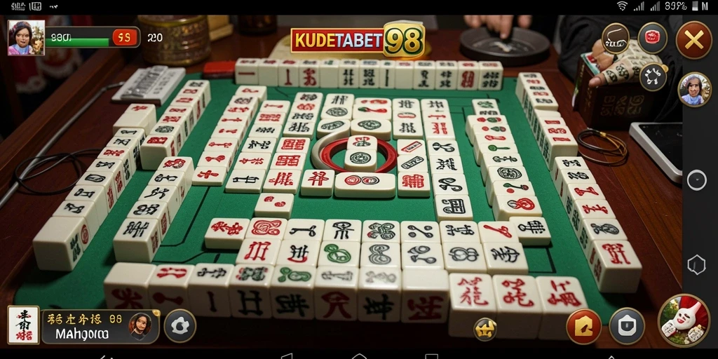 Screenshot gameplay KUDETABET98 menunjukkan keseruan permainan Mahjong.