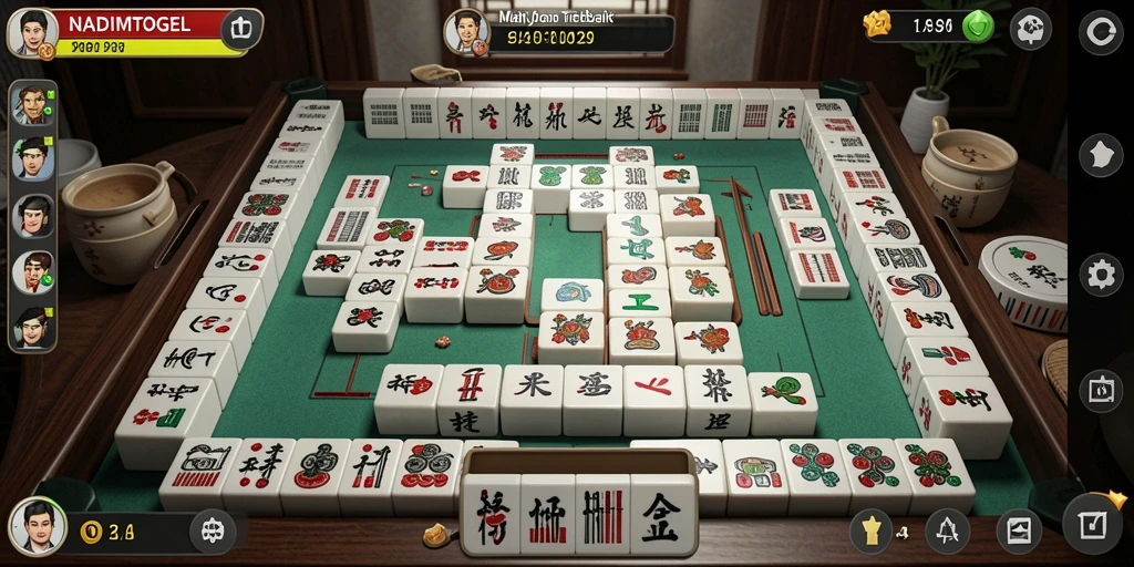 Screenshot NADIMTOGEL menampilkan permainan Mahjong yang seru dan menantang.