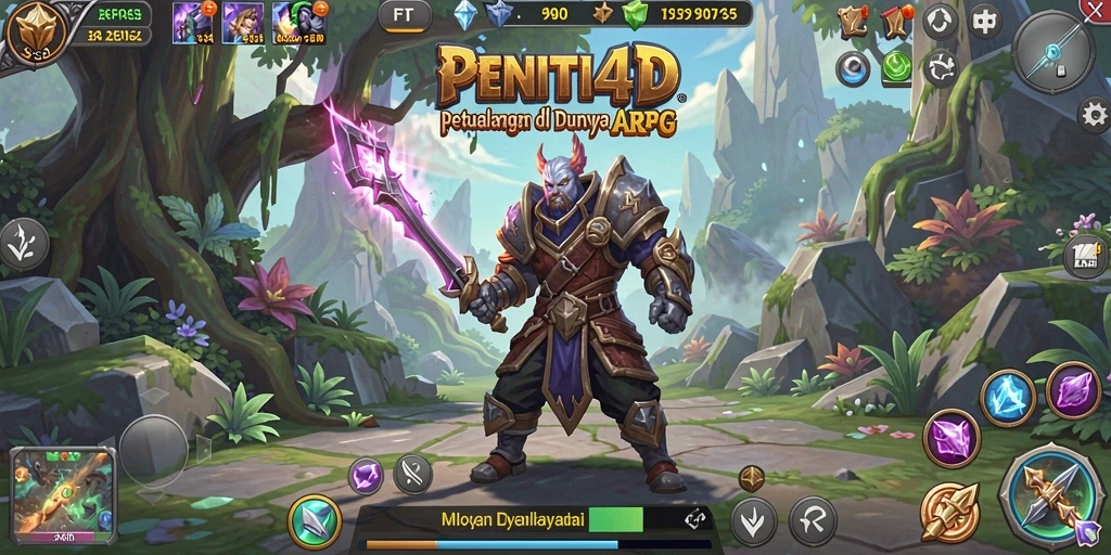 Tangkapan layar gameplay seru dari PENITI4D yang menunjukkan pertarungan karakter.