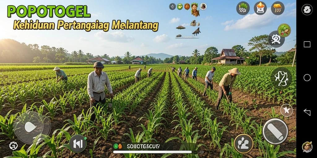 Tangkapan layar menunjukkan aktivitas bercocok tanam di POPOTOGEL.