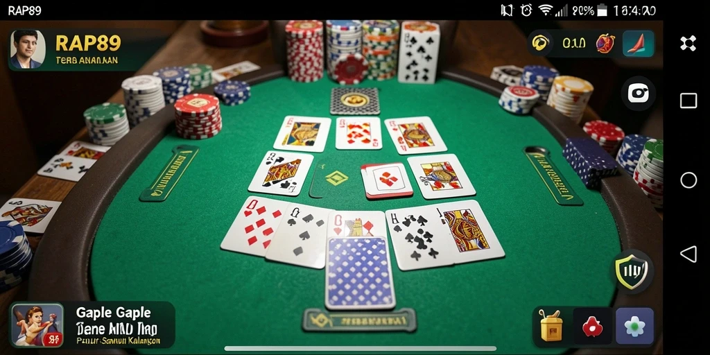 Screenshot gameplay Gaple yang seru dan menghibur di RAP89.