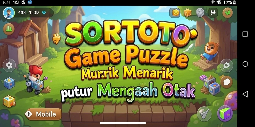 Screenshot utama SORTOTO menampilkan gameplay Puzzle yang seru dan menantang.