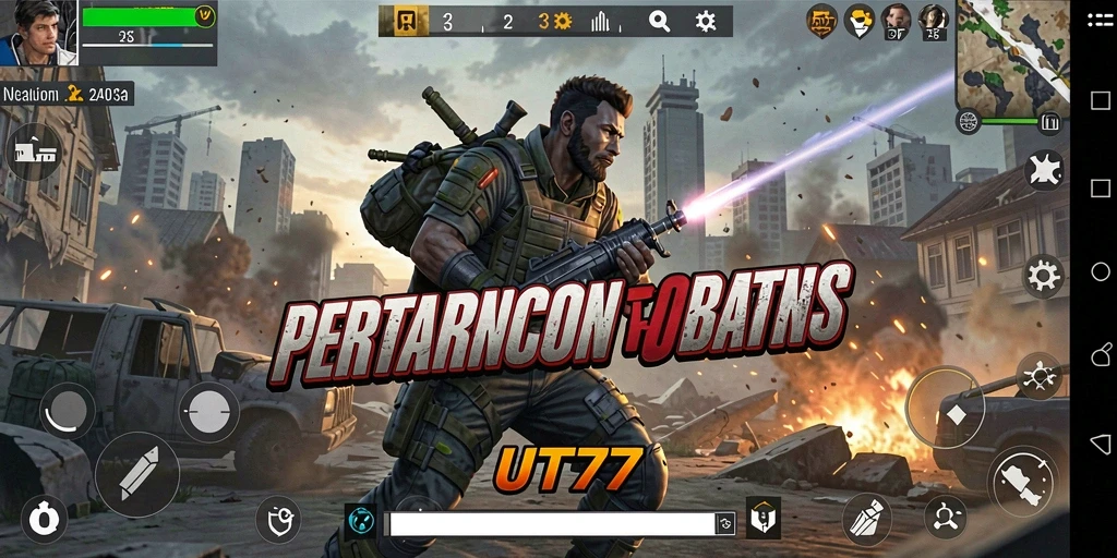 Gameplay UT77 menampilkan pertarungan seru antara karakter-karakter kuat.