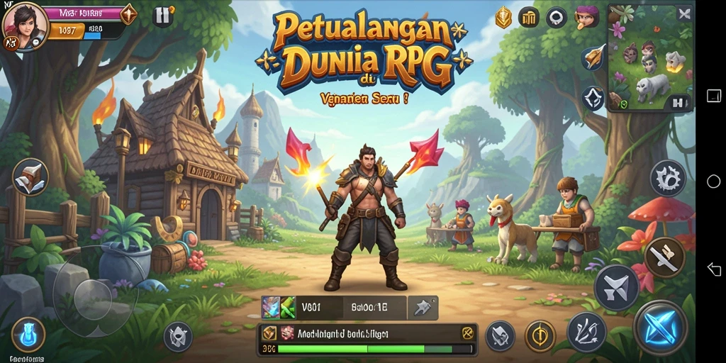 Gameplay seru dan grafik memukau di V87 RPG.