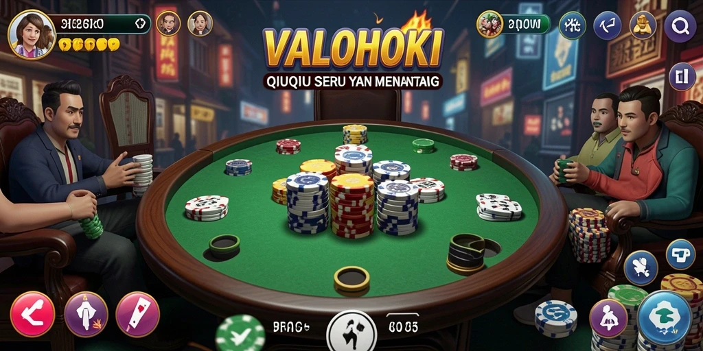 Tampilan gameplay QiuQiu yang seru dan kompetitif di VALOHOKI.