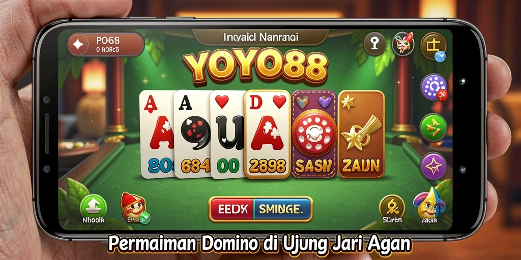 Gameplay seru di YOYO88 dengan tampilan kartu Domino yang menarik.